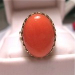 vintage 1930s coral high dome ring