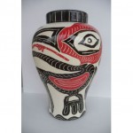 vintage 1930s northwest coast intuit art pottery vase