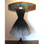 vintage 1950s op art dress