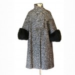 vintage 1960s fur trim wool coat