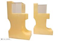 vintage 1960s italian alabaster and lucite bookends