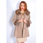 vintage 1960s mink collar wool coat