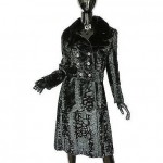 vintage 1960s saks fifth avenue faux broadtail coat