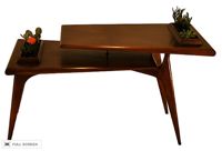 vintage 1960s teak two-tier plant table