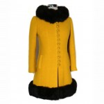 vintage 1960s wool fur trim coat