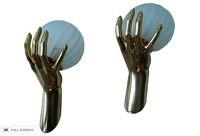 vintage 1970s french bronze hand sconces
