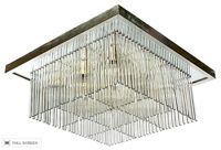 vintage 1970s glass rod ceiling light