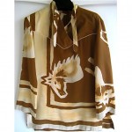 vintage 1970s vollbracht silk tunic blouse