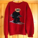 vintage 1990s ralph lauren bear sweater