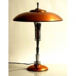 vintage art deco faries chrome bronze lamp