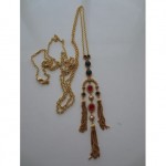 vintage ben amun tassel necklace