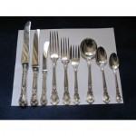 vintage birks sterling silver complete flatware set for 18