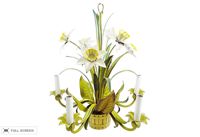 vintage brass italian daffodil chandelier