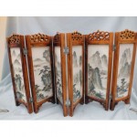 vintage chinese reversible marble table screen