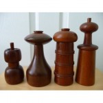 vintage collection of dansk teak pepper mills