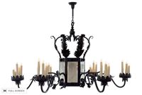 vintage forged iron chandelier