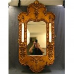 vintage italiam winged putti figural parlor mirror