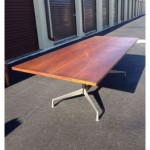 vintage mid-century conference dining table