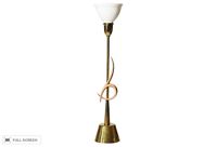 vintage mid-century rembrandt brass table lamp
