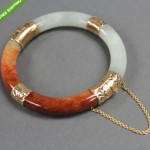 vintage ming's jade engraved bangle bracelet