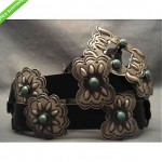 vintage navajo silver turquoise concho belt