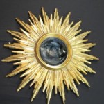 vintage original 1960s belgian gilt sunburst mirror