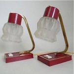 vintage pair of bedside table lamps