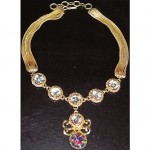 vintage schiaparelli watermelon rhinestone necklace