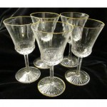 vintage st louis apollo french gold crystal stemware goblets