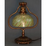 vintage tiffany studios favrile glass desk lamp