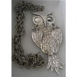 vintage tortolani articulated owl necklace