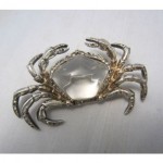 vintage trifari sterling jelly belly crab brooch