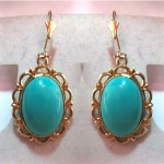 antique 14k turquoise earrings