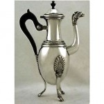 antique 1880s french sterling silver horse head coffee pot