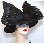 antique 1890s french bell epoque feather hat