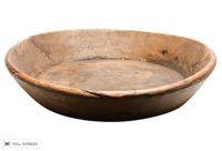 antique 18th century large wooden dough bowl