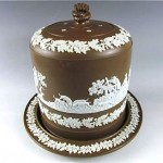 antique 19th century jasperware cheese dome