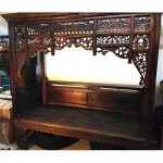 antique indonesian teak canopy day bed