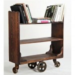 antique library cart on casters