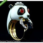 david webb panda kingdom enamel diamond sapphire ring