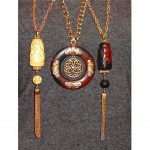 trio of vintage trifari necklaces