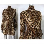 vintage 1990s leopard print sweater dress