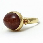 vintage 25ct tiger eye 22k yellow gold ring