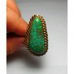 vintage 14k navajo kingman turquoise ring