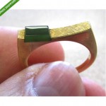 vintage 14k new old stock jade ring