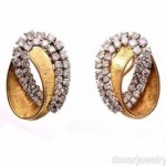 vintage 18k diamond earrings