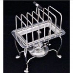 vintage 1924 asprey and co sterling silver toast rack on warming stand