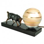 vintage 1930s french art deco bull mood light