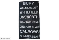 vintage 1950s british bus destination sign
