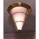 vintage 1950s cone ceiling light